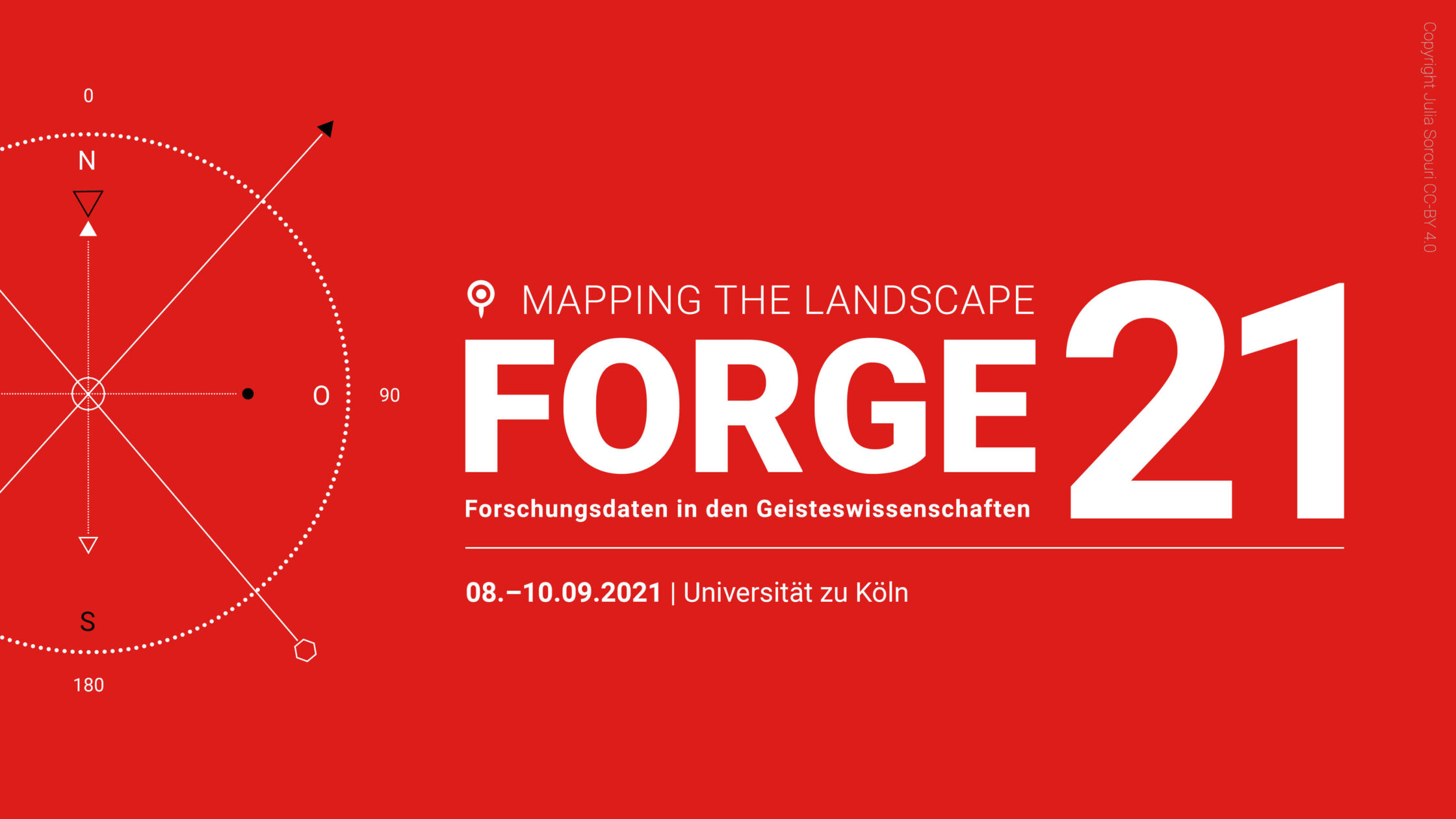 red image with white script advertising the FORGE 2021 conference