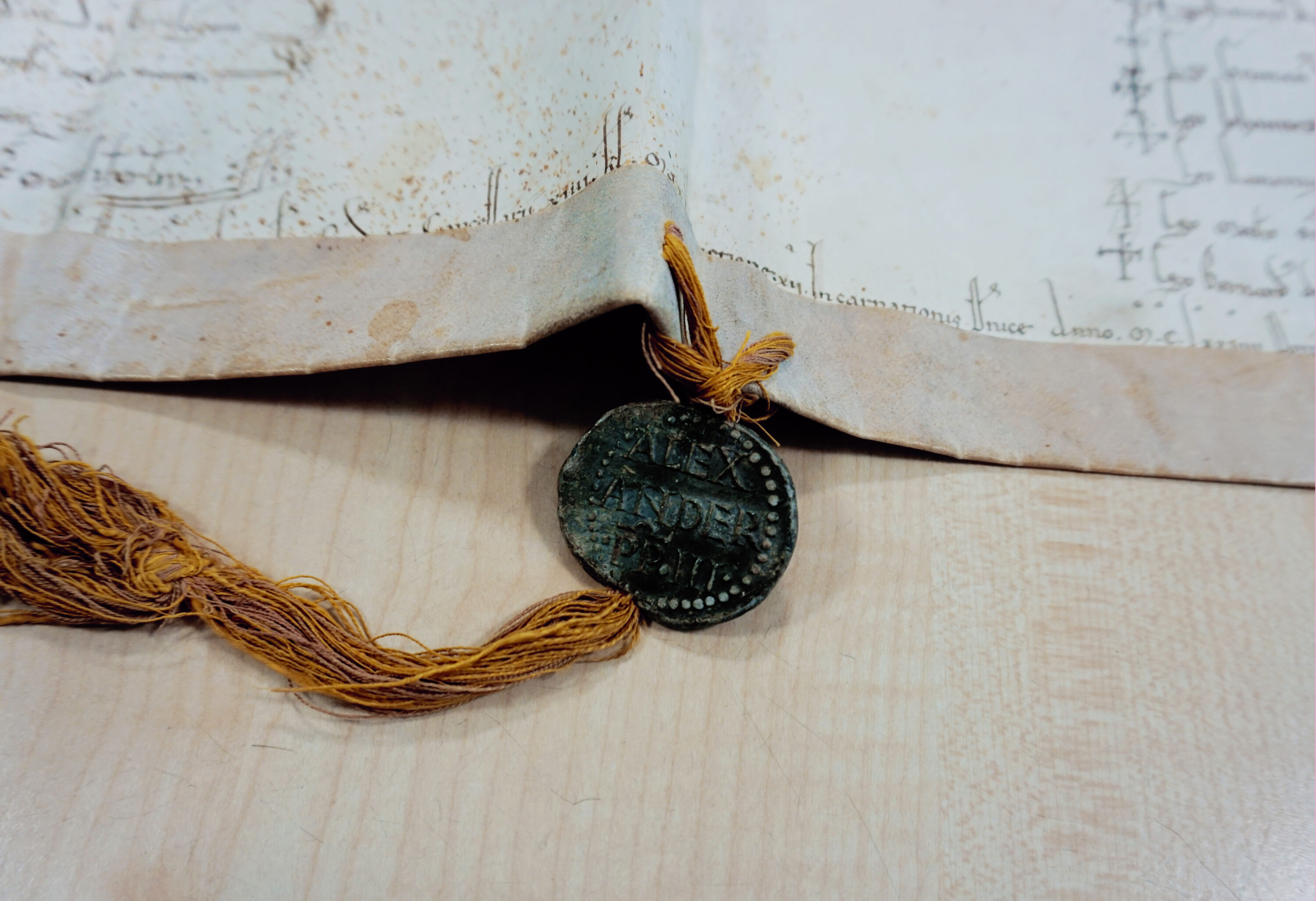 medieval charter with a seal